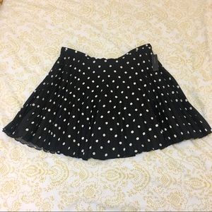 Polka Dot Pleated Swing Circle Skirt